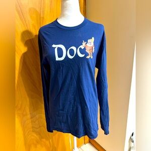 Blue Long Sleeve 'Doc' Graphic Tee